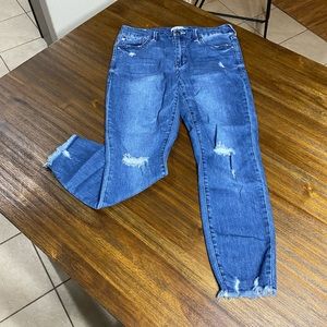 Dear John Distressed cropped jeans